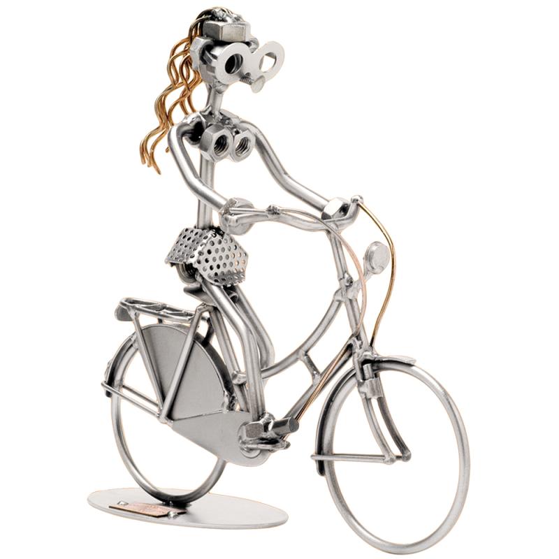 Sød Metalfigur af Pige på Cykel – Uundgåelig Gaveidé!