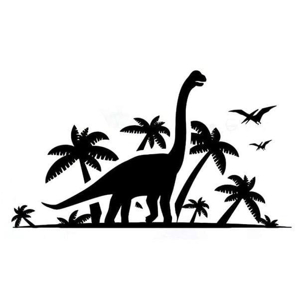 Eventyrlig Brachiosaurus Wallstickers til Børneværelset