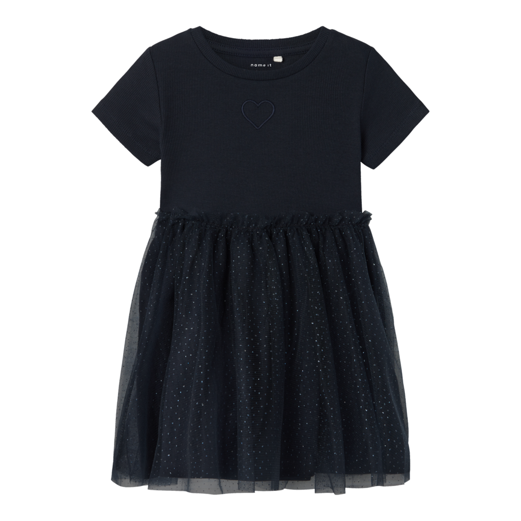 Blå Name Kortærmet Kjole Harana Dark Sapphire - Name It  - 5715502021679