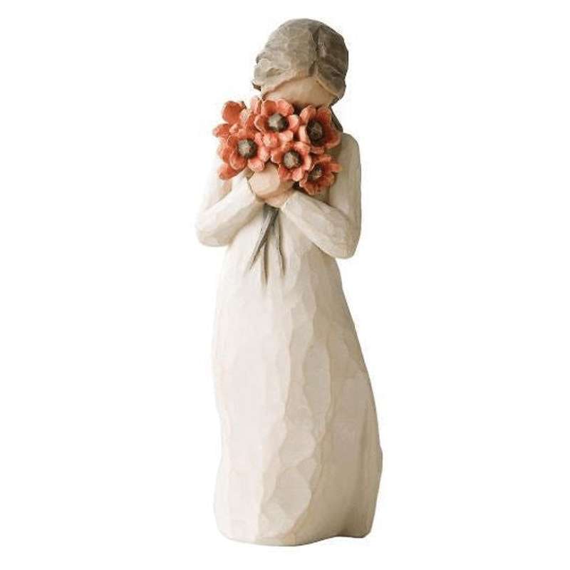 Willow Tree Surrounded Love Figur Pige Med Røde Valmuer - Willow Tree  - 638713262332