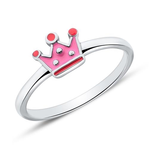 Ring Sølv Med Prinsessekrone -
