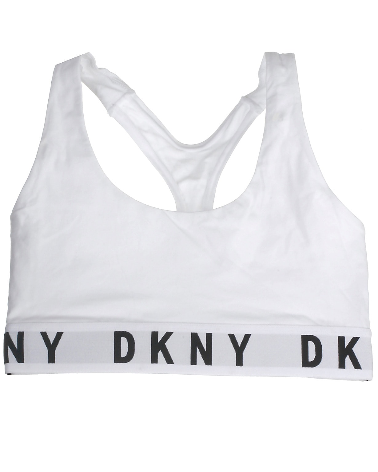 Hvid Dkny Bralette Boyfriend Racerback White 182 - Umame