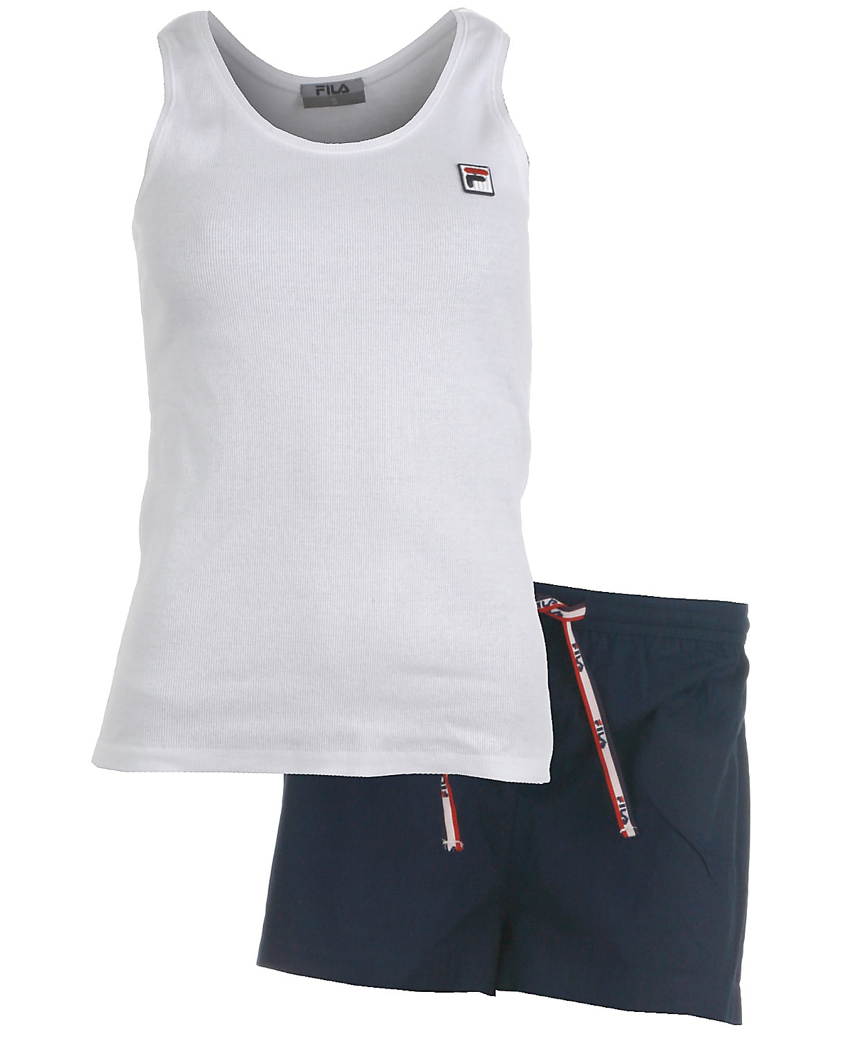 Hvid Fila Pyjamas Sæt Navy 182 - Umame