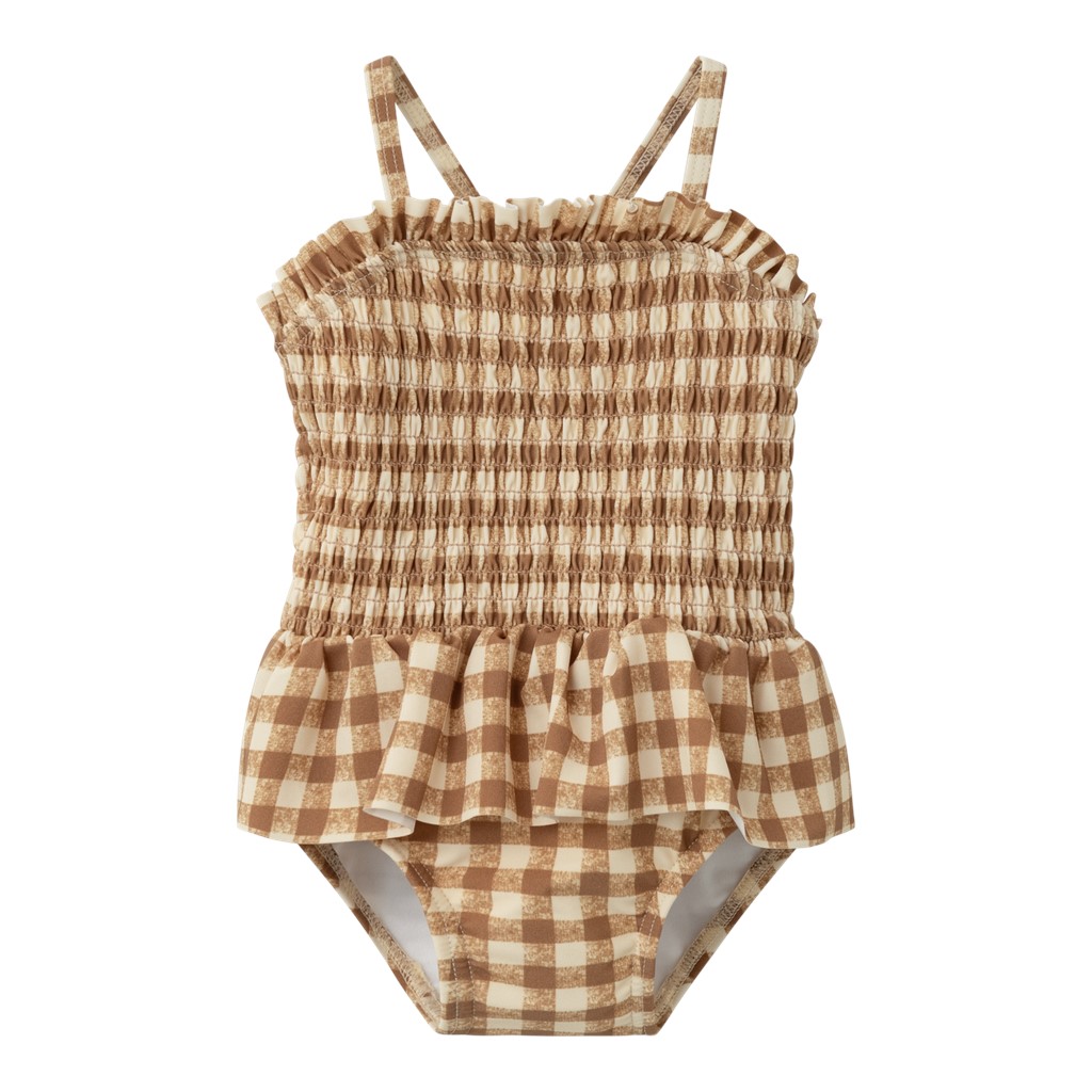 Beige Brun Lil Atelier Badedragt Fauna Chipmunk - Lil Atelier  - 5715369831152