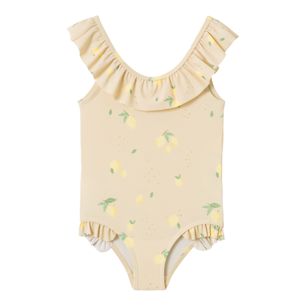 Beige Gul Name Badedragt Zalou Oatmeal - Name It  - 5715504512595
