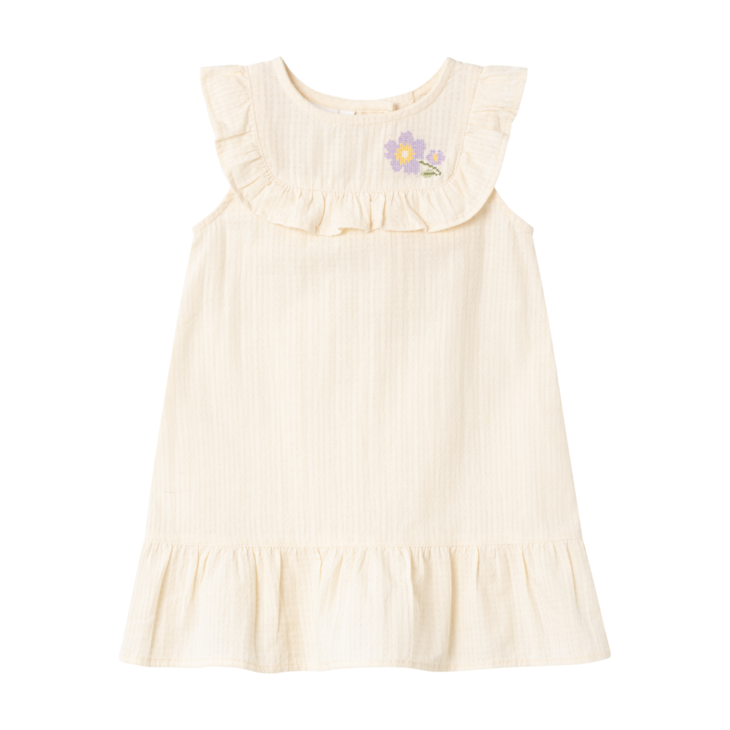 Beige Gul Name Spencer Kjole Jelisa Buttercream - Name It  - 5715519013179