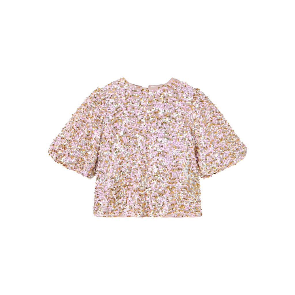 Beige Guld Name Glimmer Top Rullas Corsage - Name It  - 5715615536022