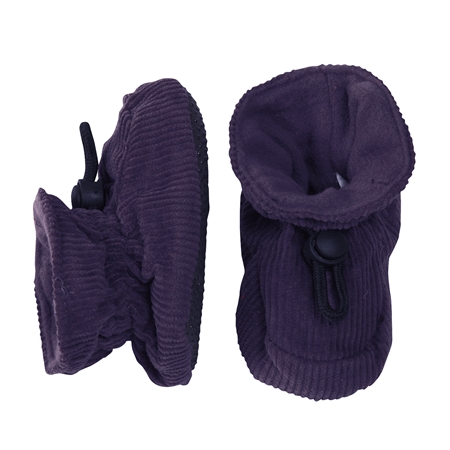 Lilla Tæller Fo Melton Velour Sutsko Dark Violet - Melton