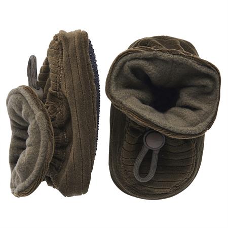 Grøn Melton Fløjls Sutsko Military Olive - Melton