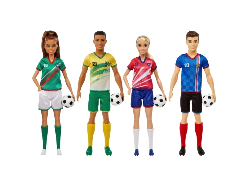 Barbie Soccer Doll Mode Dukke Pige Pige 296 Flerfarvet - Barbie  - 0194735015238