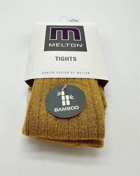 Gul Tæller For Melton Bambus Glimmer Strømpebukser Honey Mustard - Melton