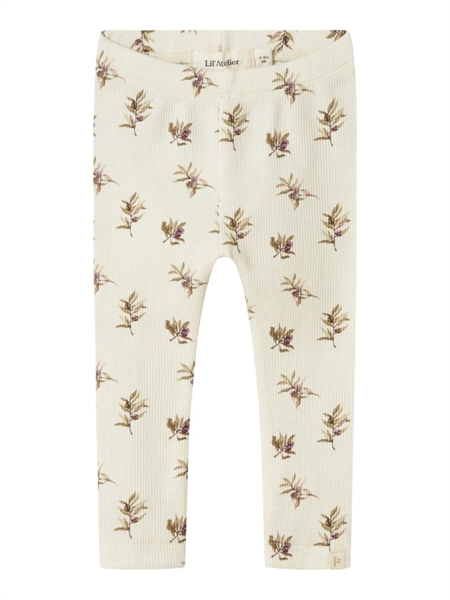 Beige Tæller Fo Lil Atelier Leggings Gavo Turtledove Olives - Lil Atelier  - 5715670588752