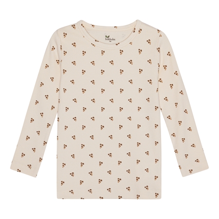 Beige Lilla Birkholm Rib Bluse Tidsler - Birkholm