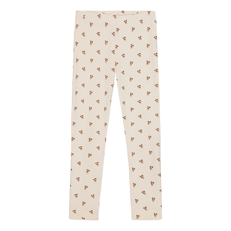 Beige Lilla Birkholm Rib Leggings Tidsler - Birkholm