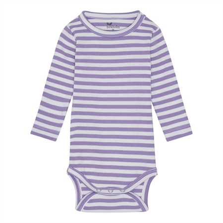 Hvid Birkholm Stribet Rib Body Perfekt & Pastel Lilla - Birkholm