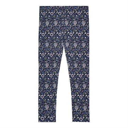 Blå Lilla Birkholm Leggings Blå Eventyrblomster - Birkholm