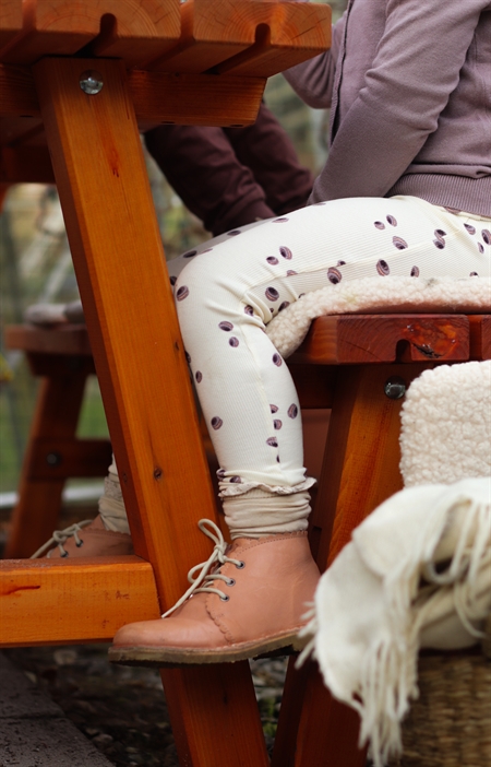 Beige Lilla Birkholm Rib Leggings Macarons - Birkholm