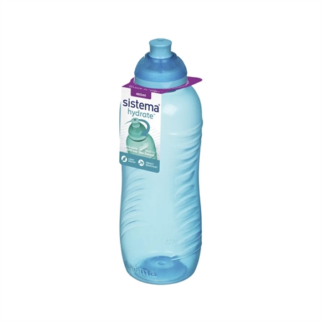 Blå Spisetid Sistema Drikkedunk Twist Sip 460ml Blue - Sistema  - 9414202007858