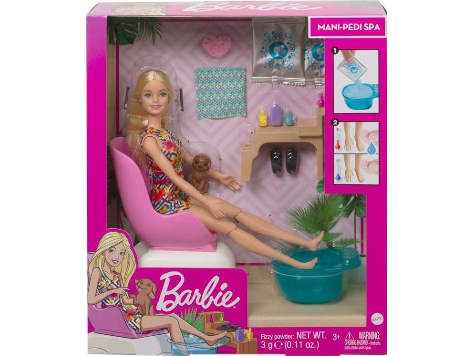 Barbie Mani Pedi Spa Mode Dukke Pige Pige Flerfarvet - Barbie  - 0887961797565