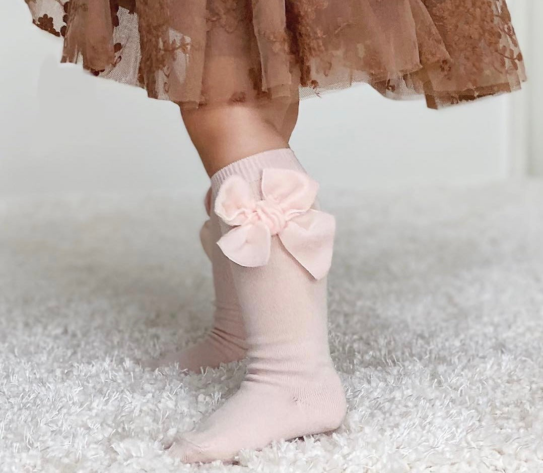 Condor Knæstrømper Med Velour Sløjfe Nude Mdr - Condor  - 7054623441050
