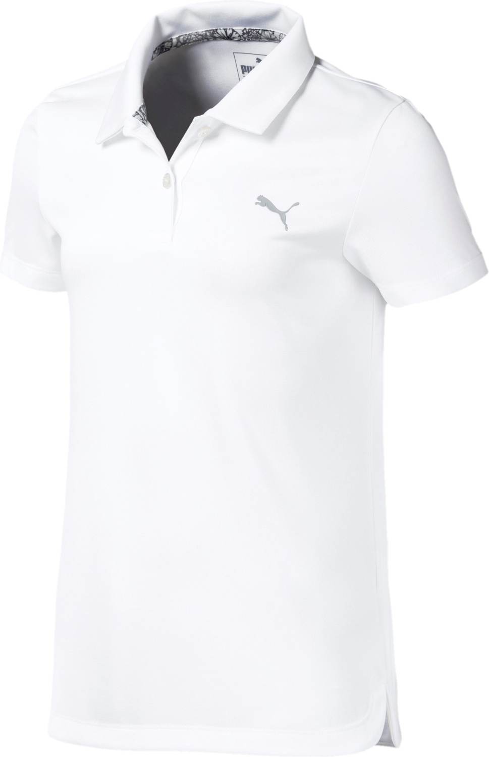 Hvid Puma Essential Pige Poloshirt Bright White Str 116 - Puma  - 4060978221223