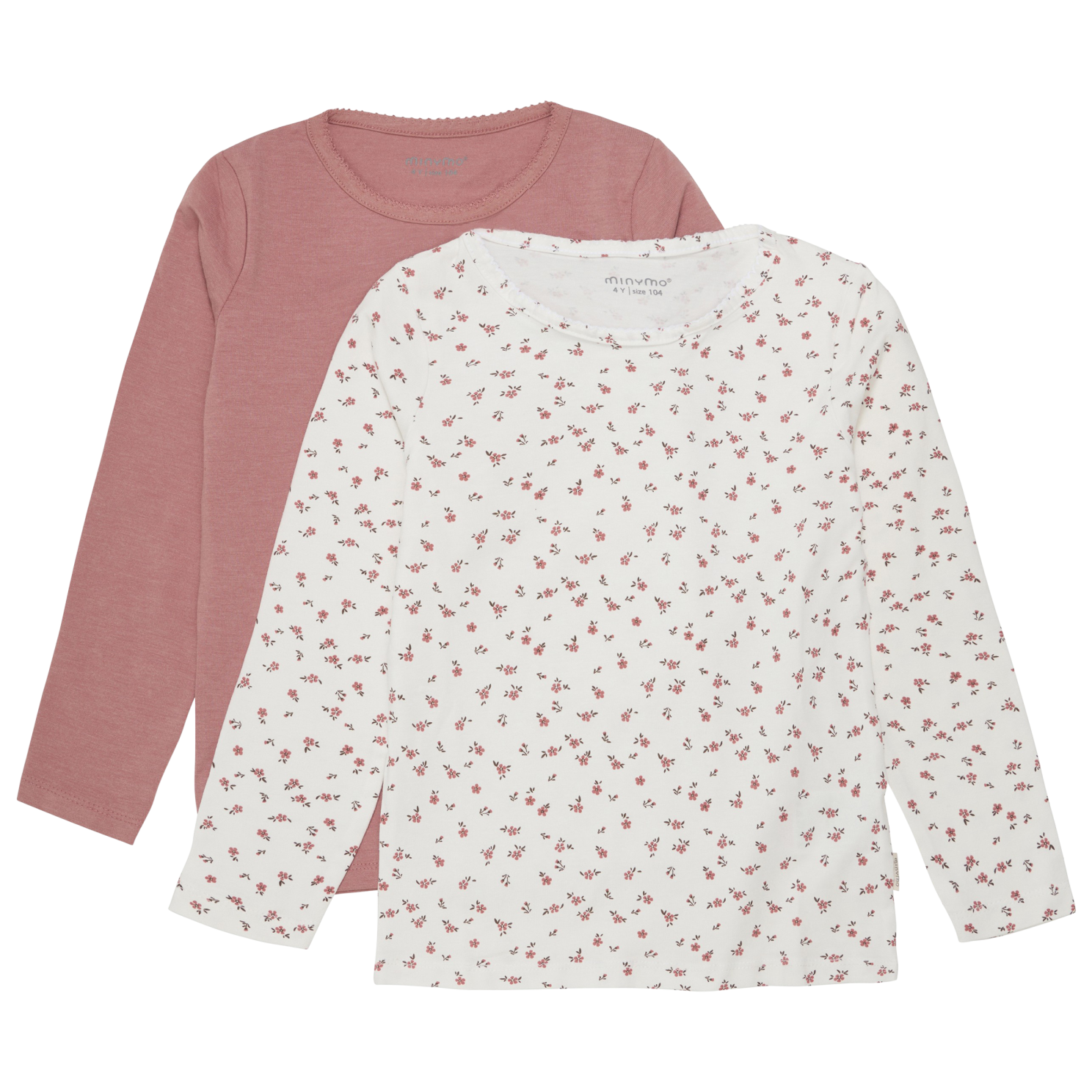 Canyon Rose Minymo Pige Langærmet Tee Shirt 116 - Minymo