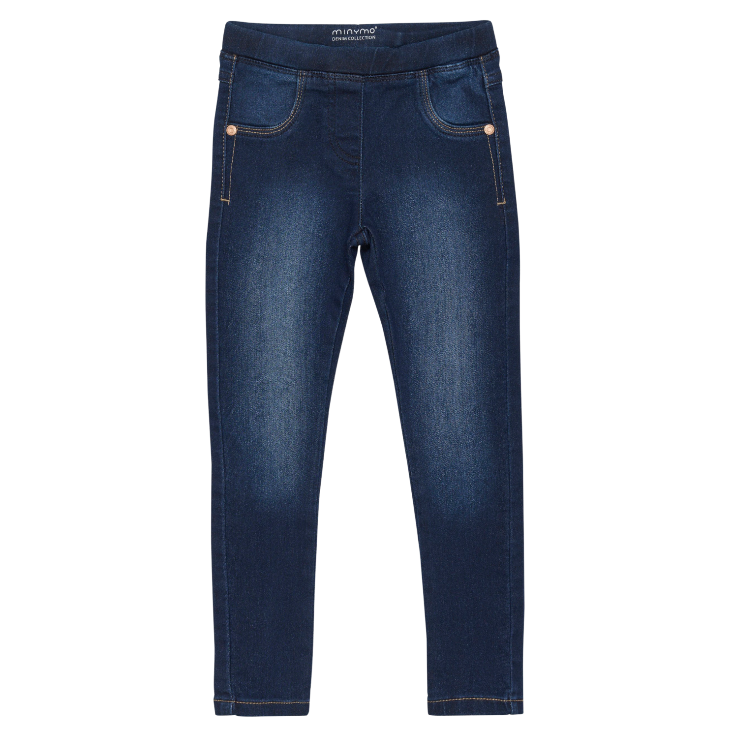 Dark Blue Denim Minymo Pige Jeggings økologisk Bomuld 110 - Minymo  - 5714625421557