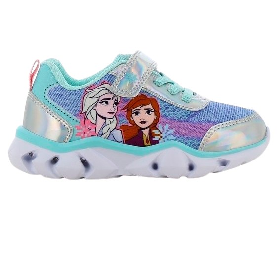 Sølv/Blå Disney Frozen Pige Sneakers Blink Sølv Blå - Disney  - 5715066015893