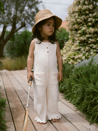 Beige Tæller Fo Lil Atelier Jumpsuit Fiona Turtledove - Lil Atelier  - 5715714607913