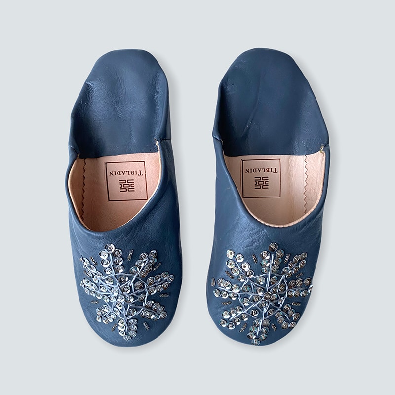 Slippers Dame Slate Grå Med Palietter - Tibladin