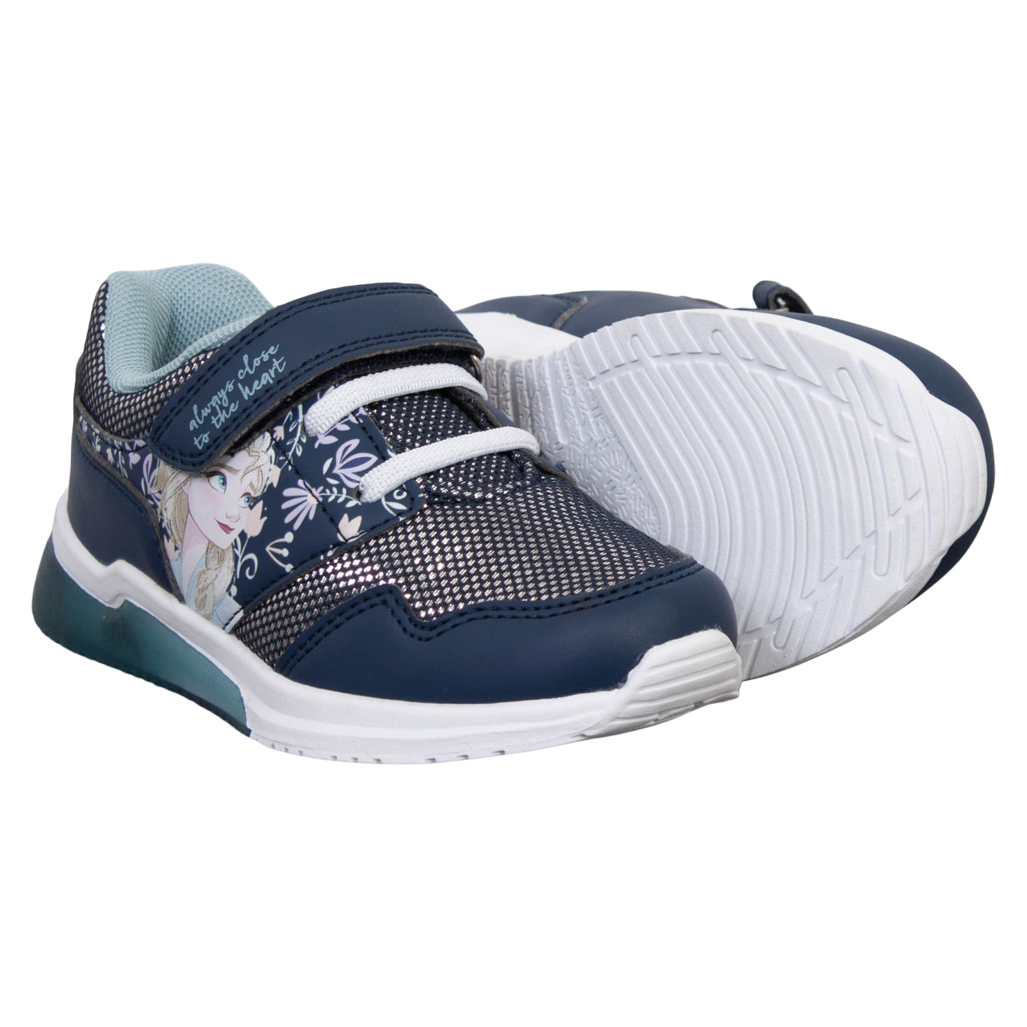 Navy/Turkisblå Disney Frozen Pige Sneakers Blink Navy Turkisblå - Disney  - 5757151089129