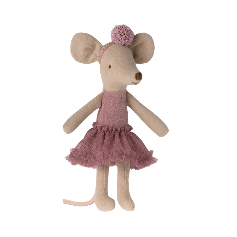 Pigemus Ballerina Lyngfarvet Kjole Maileg Storesøster - Maileg  - 5707304130352