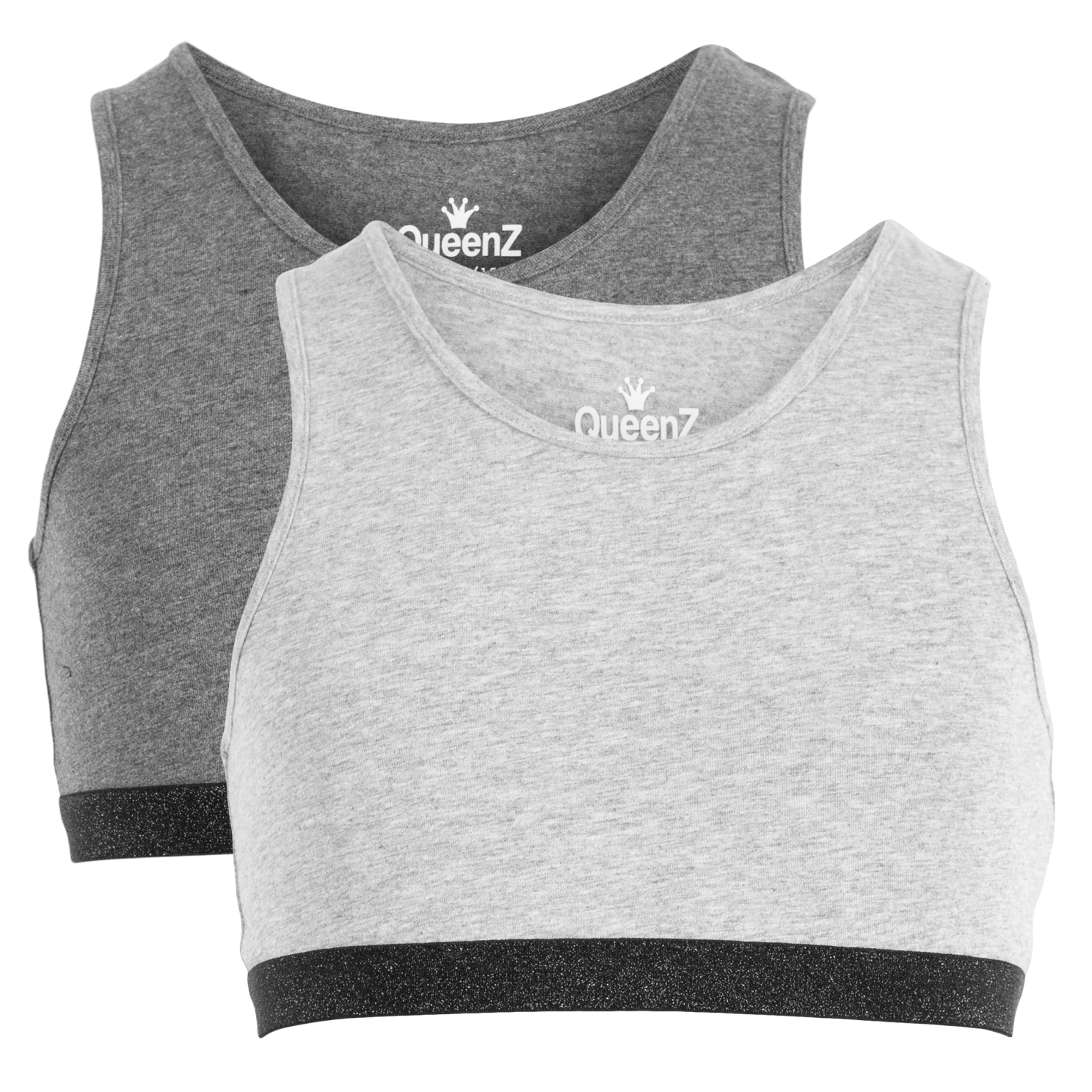 Grey Melange Queenz Uno Pige Top 170 - Queenz  - 5712985540307