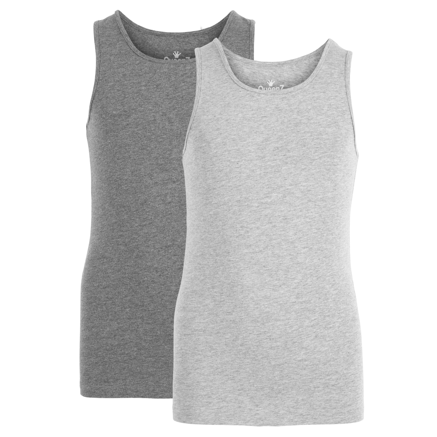 Grey Melange Queenz Uno Pige Undertrøje 170 - Queenz  - 5712985540468