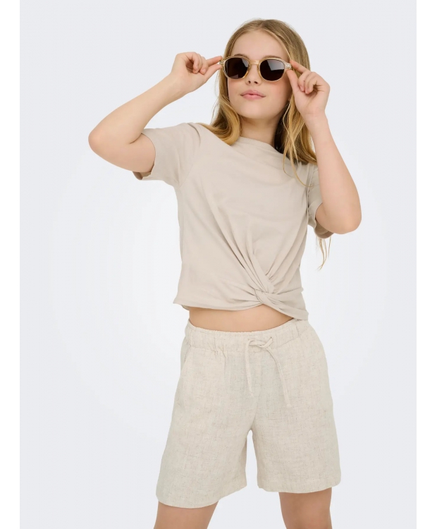 Beige Kids Only Kogsiesta Shorts Til Piger - Kids Only