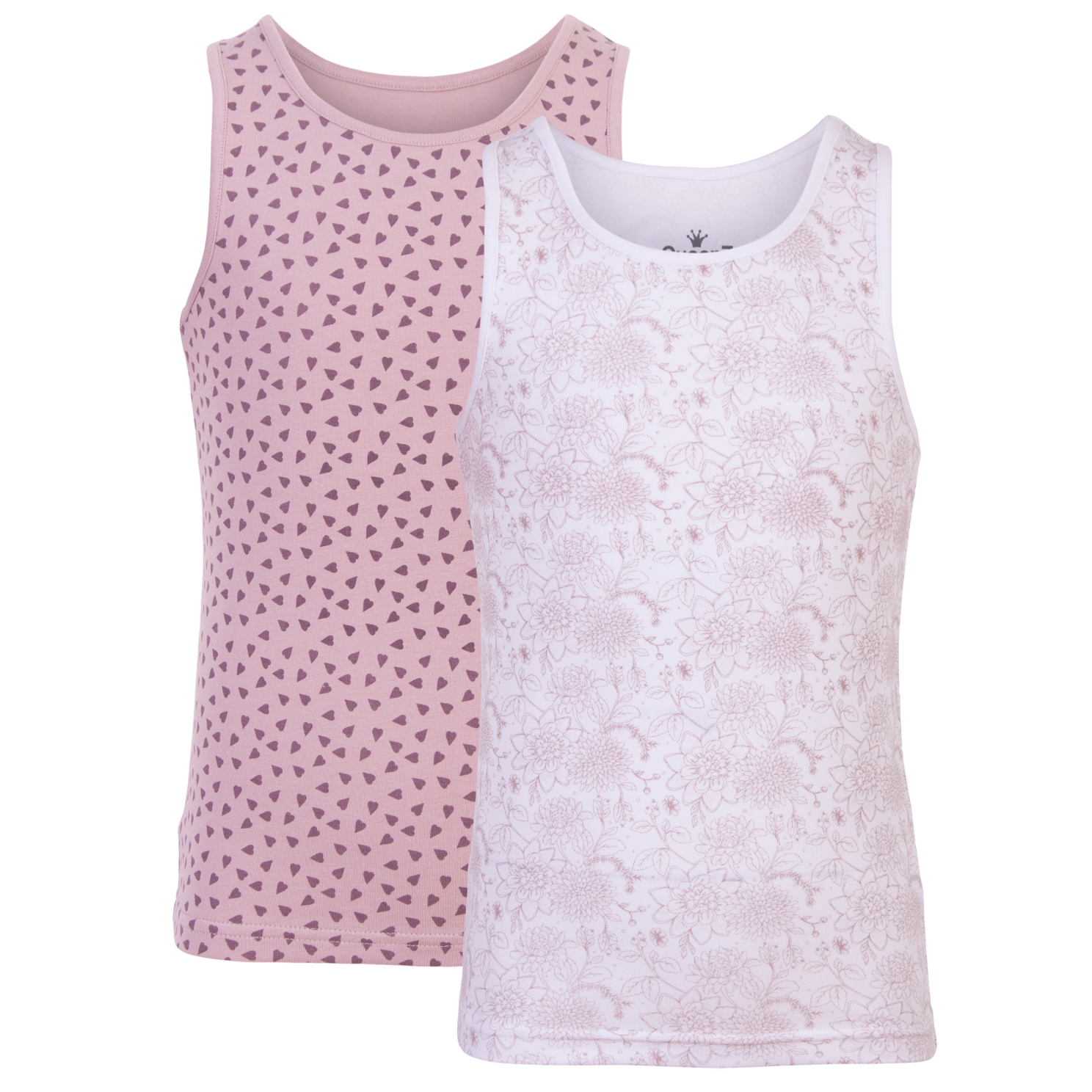 Deauville Mauve Queenz Uno Pige Undertrøje Aop 122 128 - Queenz  - 5712985600780