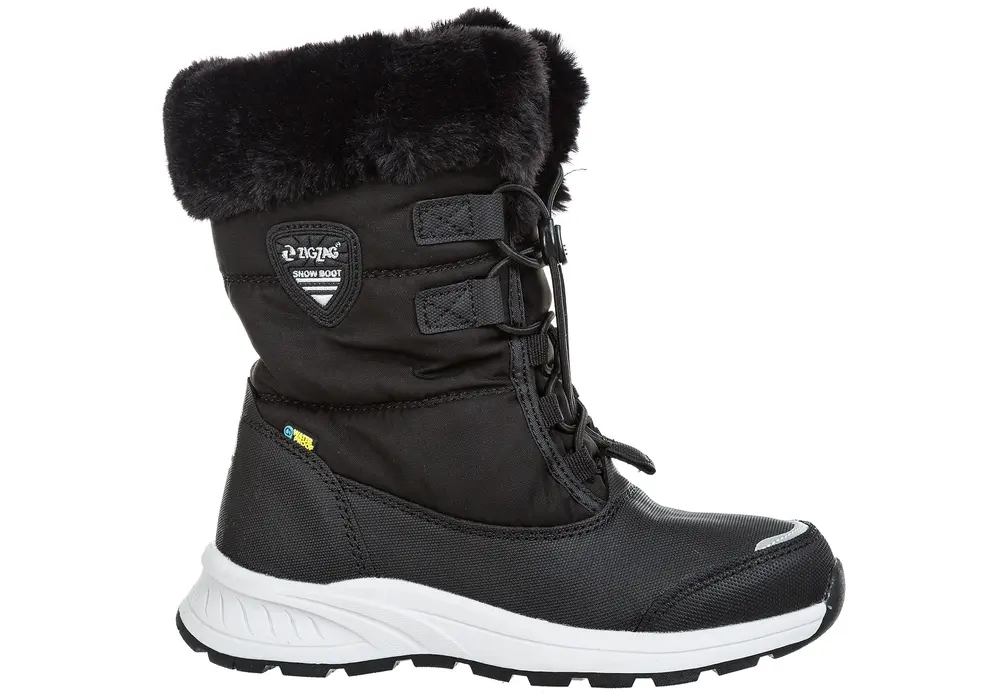 Sort Wesend Vinterstøvle Black - Zig Zag  - 5715182377615